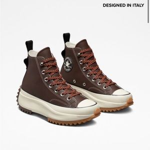 Converse Run Star Hike Platform in Leather